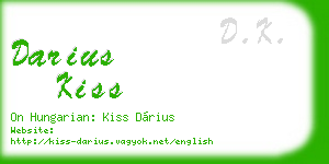 darius kiss business card